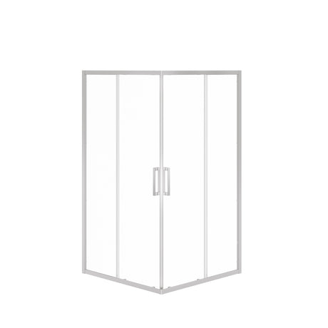 MAAX 137451-900-084-000 Radia Square 42 x 42 x 71 ½ in. 6 mm Sliding Shower Door for Corner Installation with Clear glass in Chrome