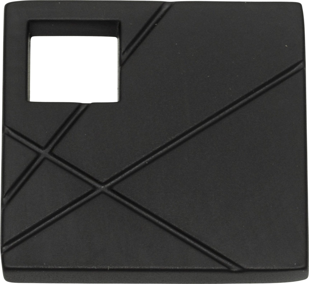 Atlas Homewares Modernist Left Square Knob 1 1/2 Inch Matte Black