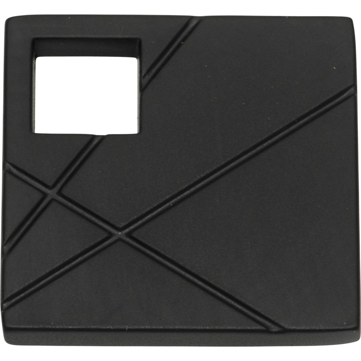 Atlas Homewares Modernist Left Square Knob 1 1/2 Inch Matte Black