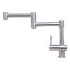ALFI brand AB2038-BSS Solid Brushed Stainless Steel Retractable Single Hole Kitchen Faucet