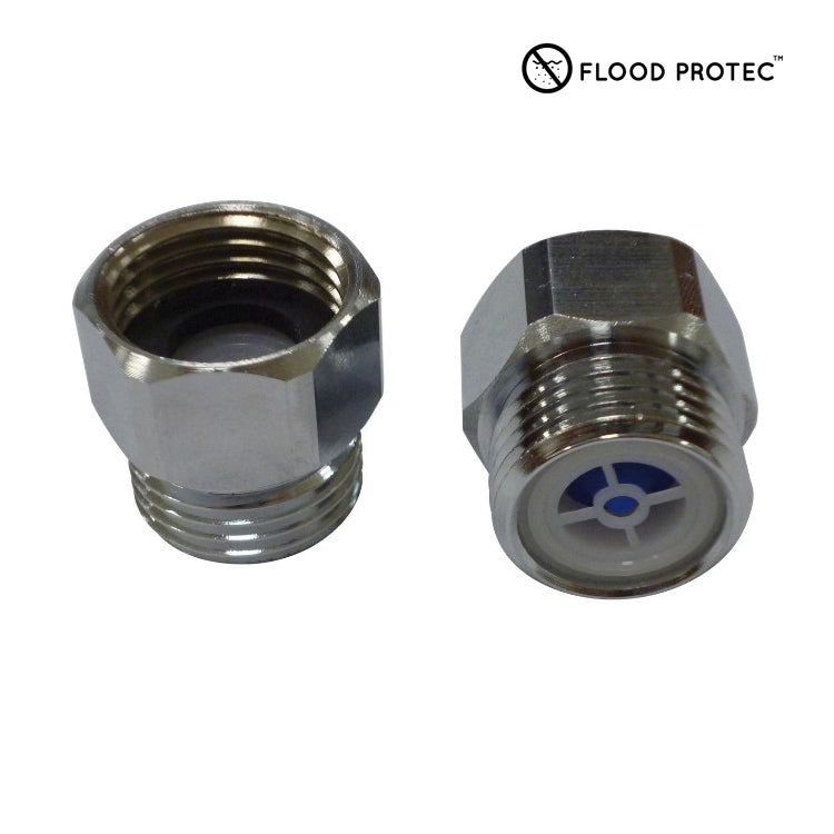 Kingston SVAF12FM 1/2-Inch F X 1/2-Inch M Anti Flood Brass Adapter for Supply Line, Polished Chrome