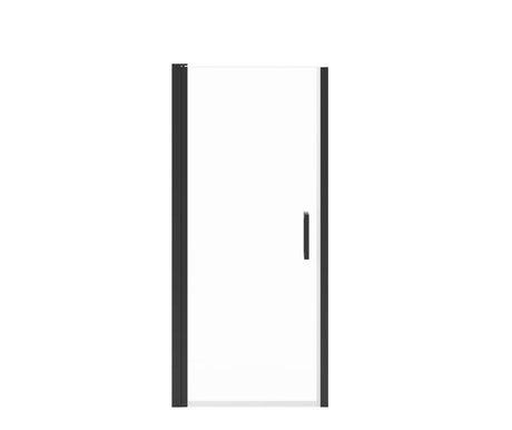 MAAX 138264-900-340-101 Manhattan 31-33 x 68 in. 6 mm Pivot Shower Door for Alcove Installation with Clear glass & Square Handle in Matte Black