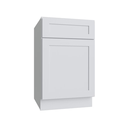 Shaker White 5PC Single Door Standard Base Cabinet - 18"W