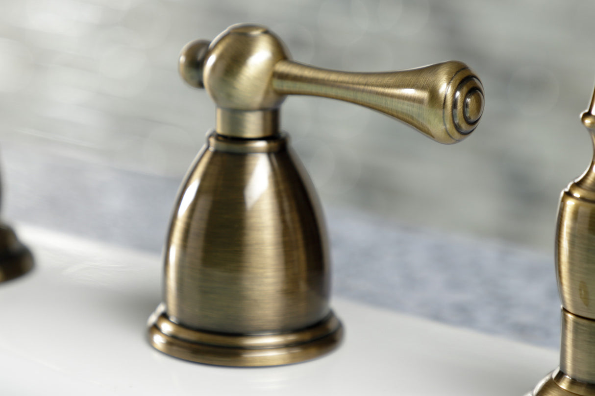 Kingston Brass KB1793BLBS Heritage Widespread Kitchen Faucet, Antique Brass