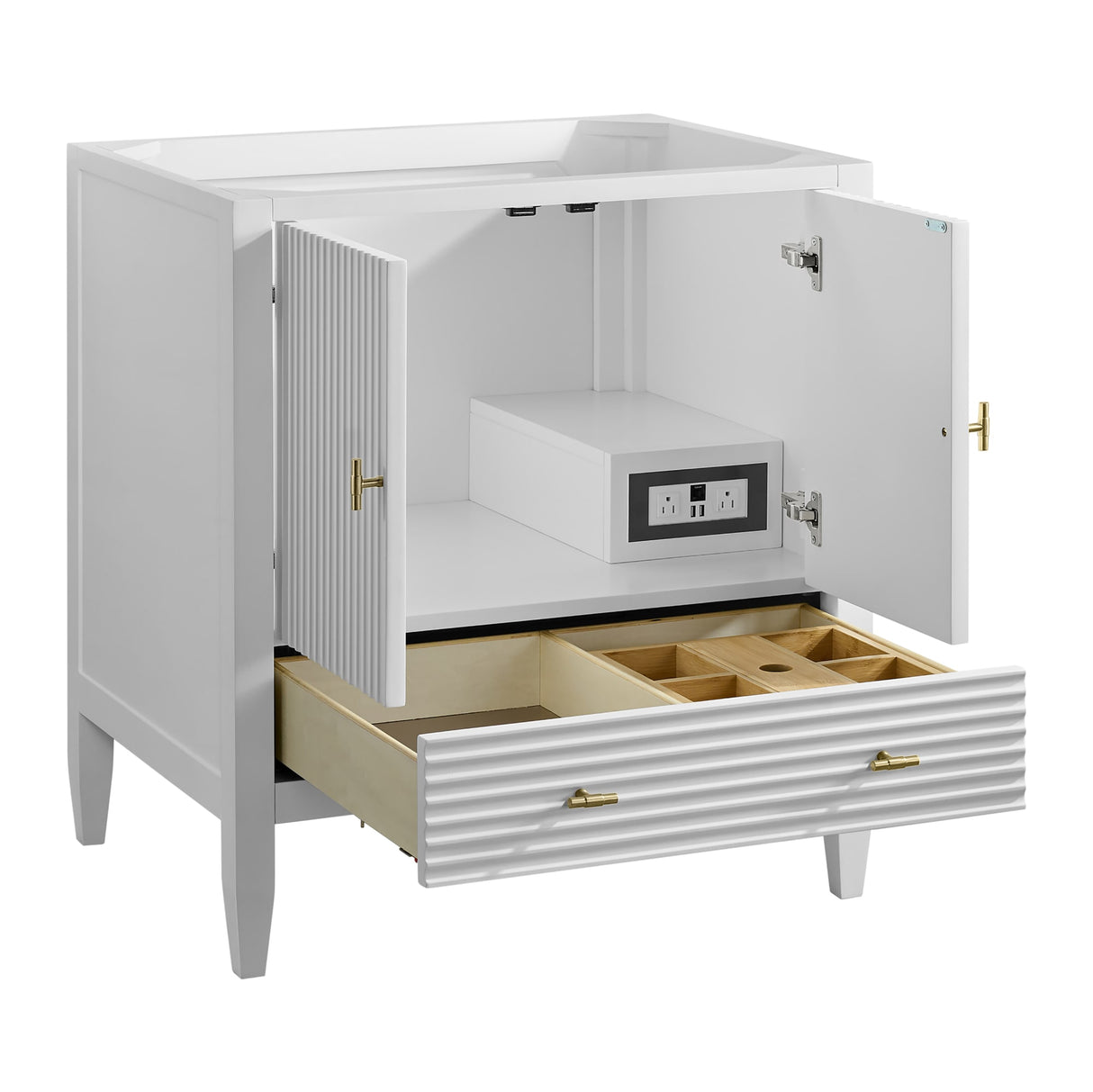 Myrrin 30" Single Vanity Cabinet, Bright White