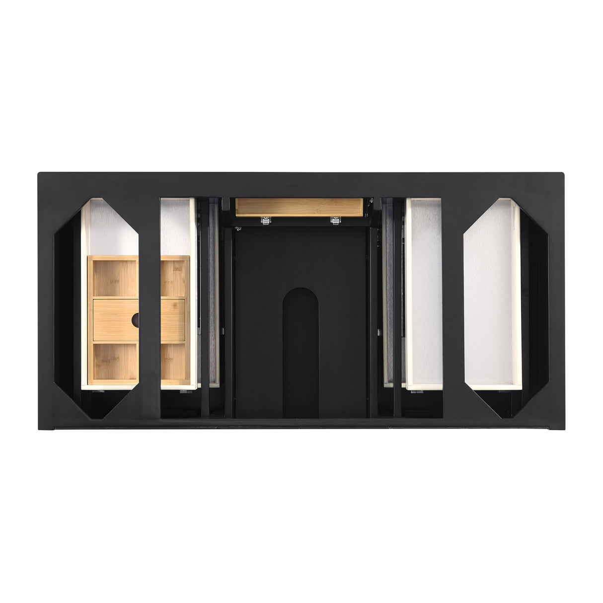 Lorelai 48" Single Vanity, Black Onyx w/ 3 CM Carrara White Marble Top