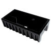 ALFI brand AB3618HS-BG 36" Black Gloss Reversible Smooth / Fluted Single Bowl Fireclay Farm Sink