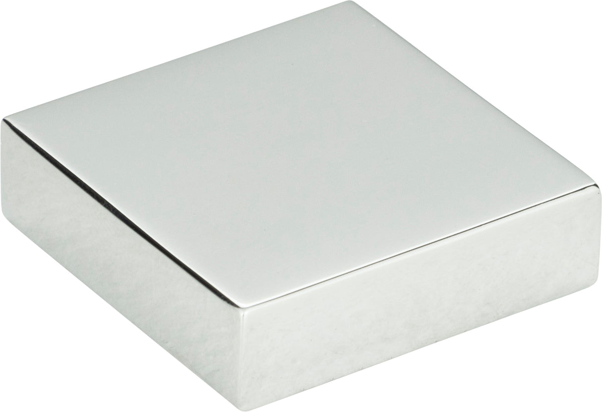 Atlas Homewares Thin Square Knob 1 1/4 Inch Polished Chrome