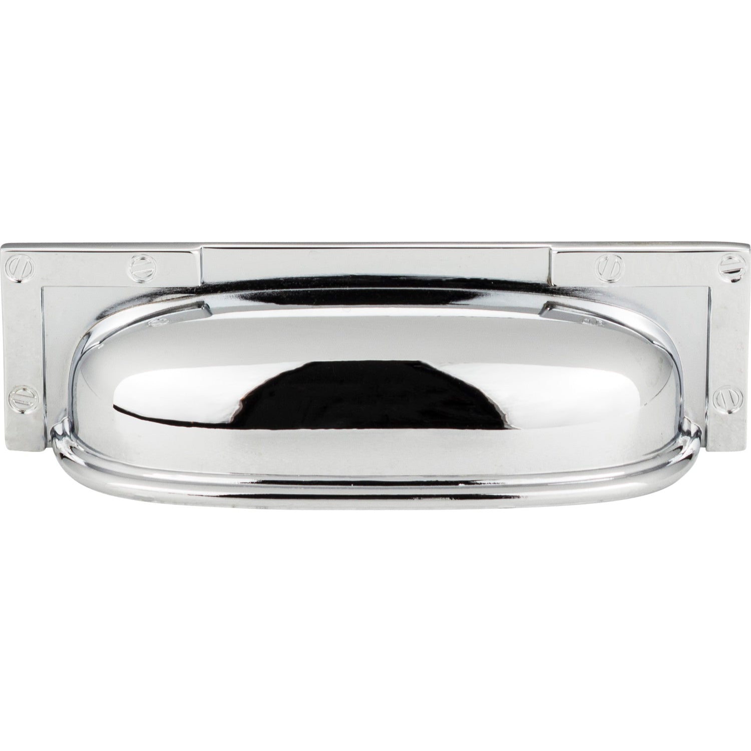 Atlas Homewares Campaign L-Bracket Cup Pull 3 3/4 Inch (c-c) Polished Chrome