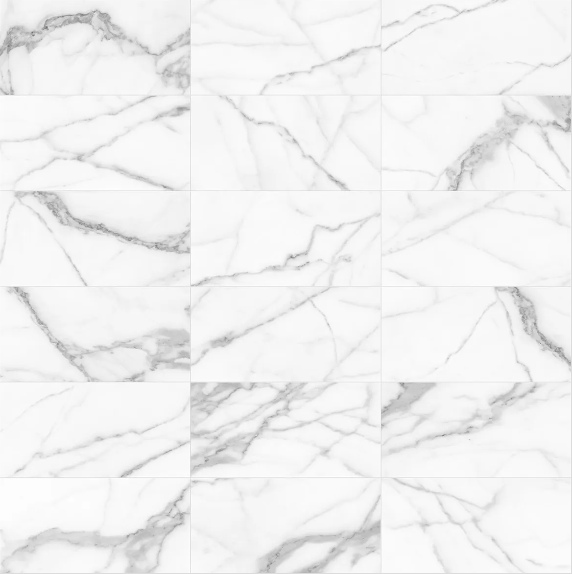 Anatolia 12X24 Lumino Statuario Matte Porcelain Tile 4500-1024-0 Statuario 12x24 Matte - premium natural stone mosaic tile from Anatolia Tile, available at PoshHaus showroom in Keene, NH