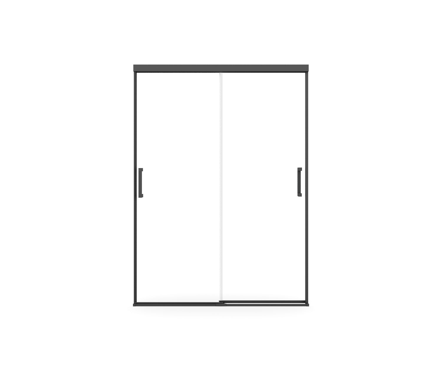 MAAX 138521-900-340-000 Incognito 74 51-54 x 74 in. 8mm Bypass Shower Door for Alcove Installation with Clear glass in Matte Black