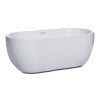ALFI brand AB8839 67 inch White Oval Acrylic Free Standing Soaking Bathtub