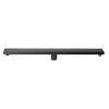 32" Black Matte Stainless Steel Linear Shower Drain with Solid Cover