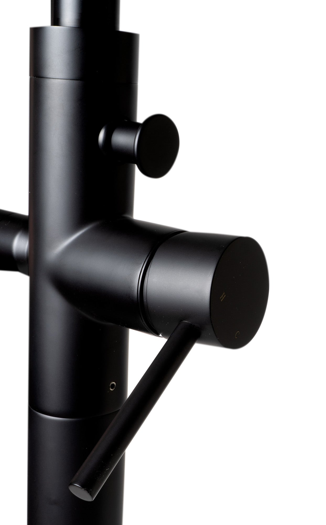 Black Matte Single Lever Floor Mounted Tub Filler Mixer w Hand Held Shower Head