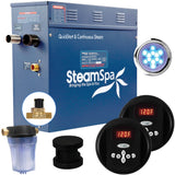 SteamSpa Royal 4.5 KW QuickStart Acu-Steam Bath Generator Package with Built-in Auto Drain in Matte Black RY450MK-A