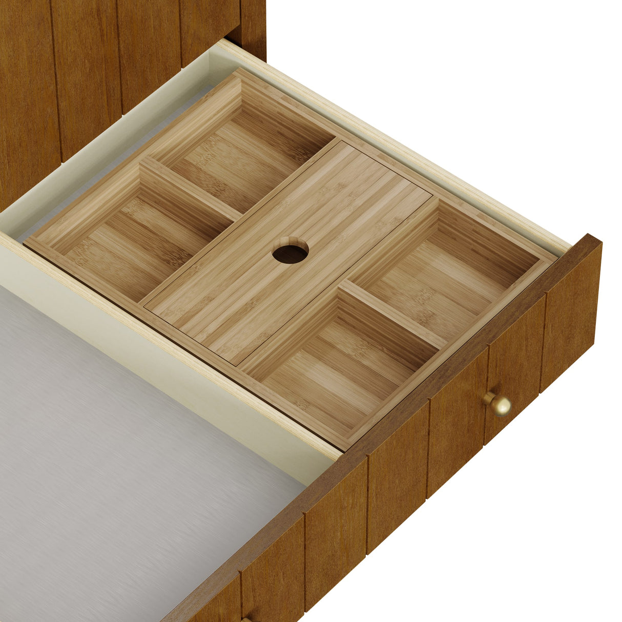 Hudson 30" Single Vanity, Honey Oak w/ 3 CM Eternal Jasmine Pearl Silestone Top