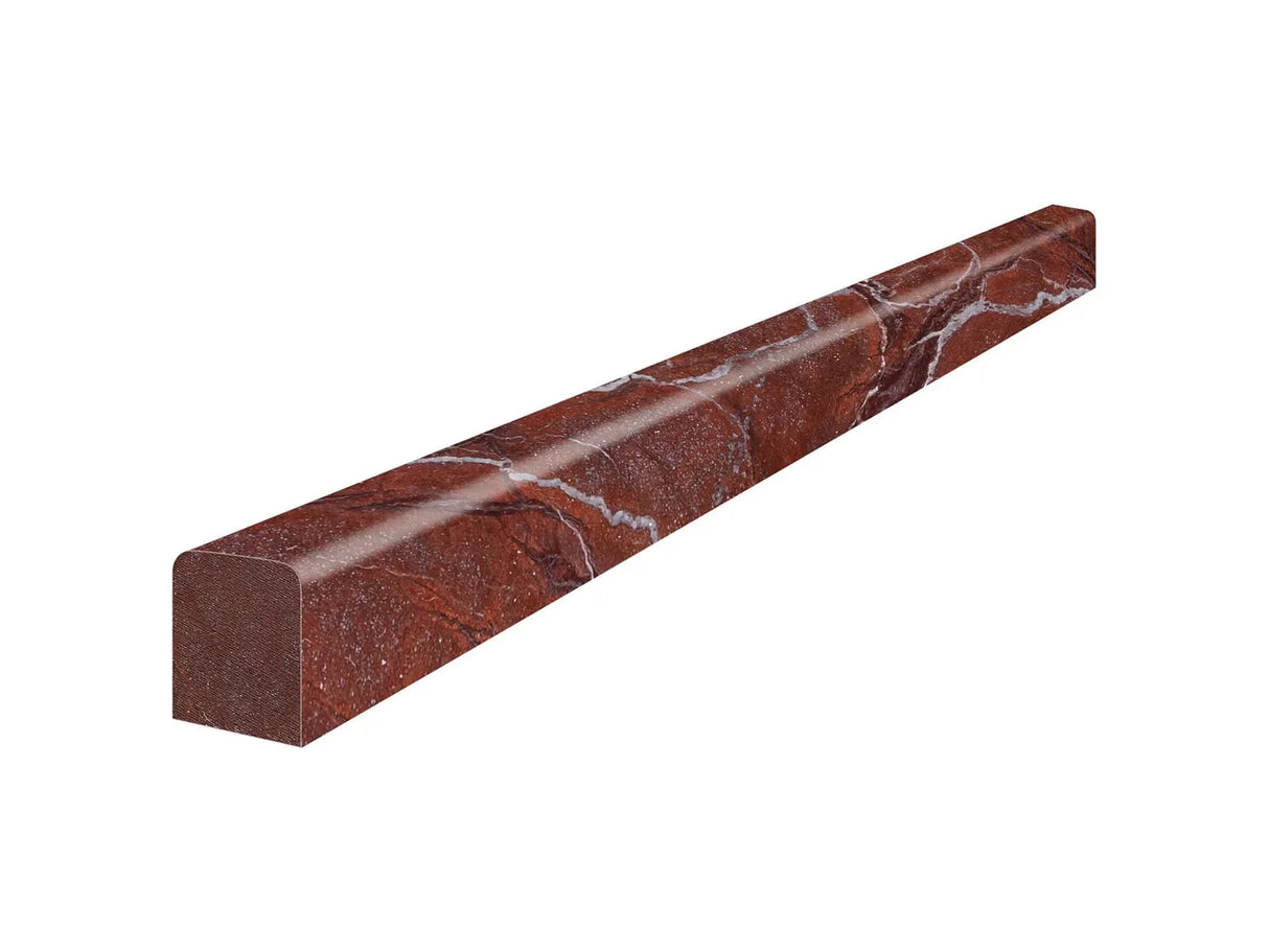 Anatolia Tile 1/2X12 Tuscano Rosso Polished Marble Deco-Bar 5002-0128-0 - Mini 1/2" X 12" Tuscano Rosso Deco-Bar 1/2x12 - premium natural stone mosaic tile from Anatolia Tile, available at PoshHaus showroom in Keene, NH