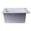 ALFI brand AB3020DI-W White 30" Drop-In Single Bowl Granite Composite Kitchen Sink