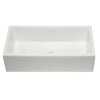 ALFI brand AB3618HS-W 36 inch White Reversible Smooth / Fluted Single Bowl Fireclay Farm Sink