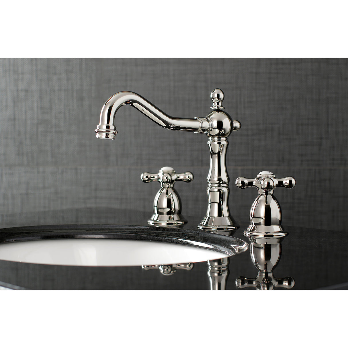 Kingston Brass KS1976AX 8 in. Widespread Bathroom Faucet, Polished Nickel