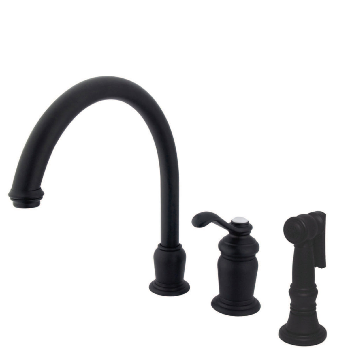Kingston Brass KS7825TLBS Templeton Single-Handle Widespread Kitchen Faucet, Oil Rubbed Bronze