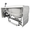 EAGO AM175-R 5' White Acrylic Corner Whirlpool Bathtub - Drain on Right