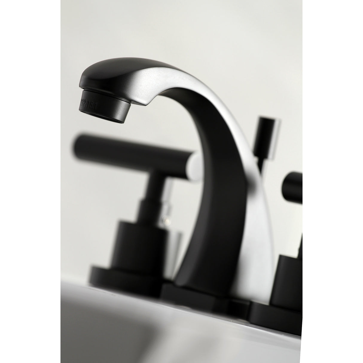 Kingston Brass KS4940CML Manhattan 8 in. Widespread Bathroom Faucet, Matte Black