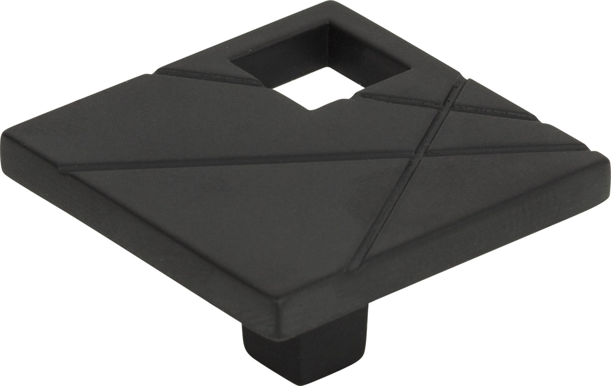 Atlas Homewares Modernist Right Square Knob 1 1/2 Inch Matte Black