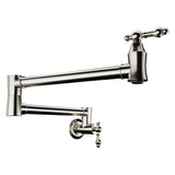 ANZZI KF-AZ259BN Marca 360-Degree 24" Wall Mounted Pot Filler with Dual Swivel in Brushed Nickel