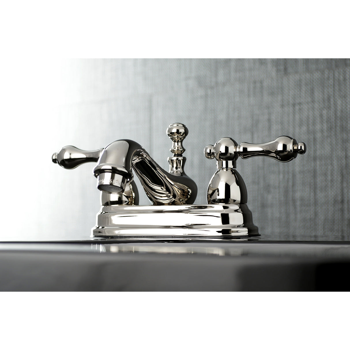 Kingston Brass KS3606AL 4 in. Centerset Bathroom Faucet, Polished Nickel