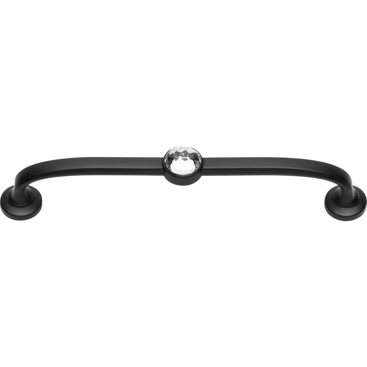 Atlas Homewares Legacy Crystal Bracelet Pull 5 1/16 Inch (c-c) Matte Black