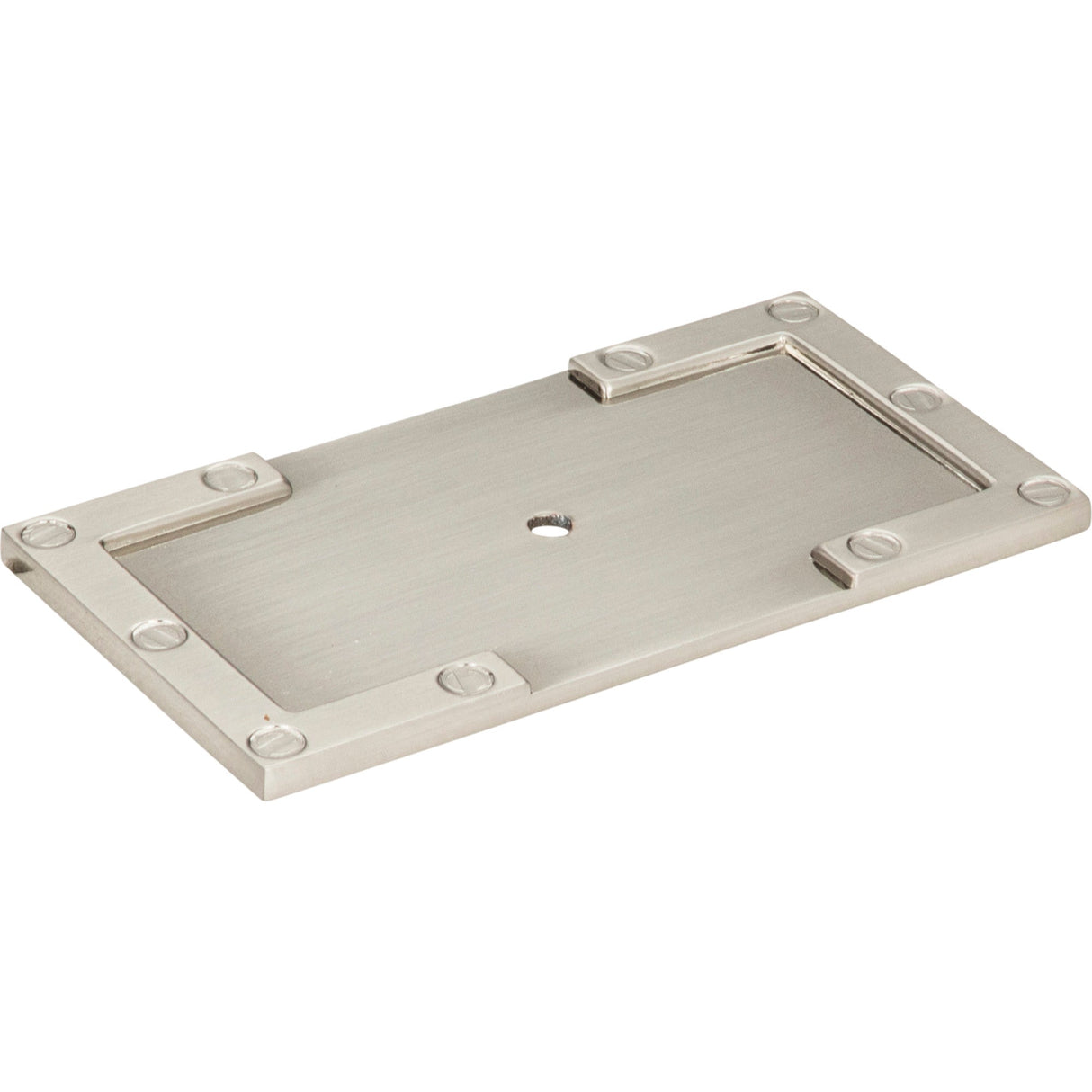 Atlas Homewares Campaign L-Bracket Backplate 3 11/16 Inch Brushed Nickel