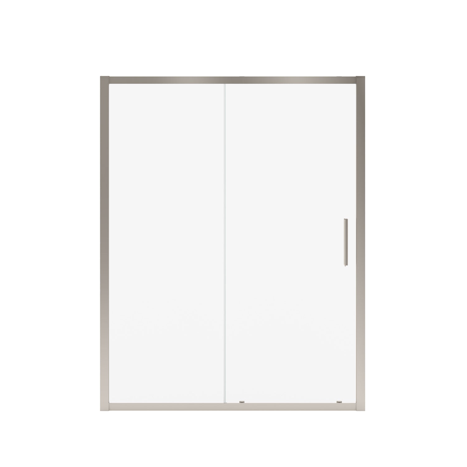 MAAX 135243-900-305-000 Connect 55 ½-57 x 72 in. 6mm Sliding Shower Door for Alcove Installation with Clear glass in Brushed Nickel