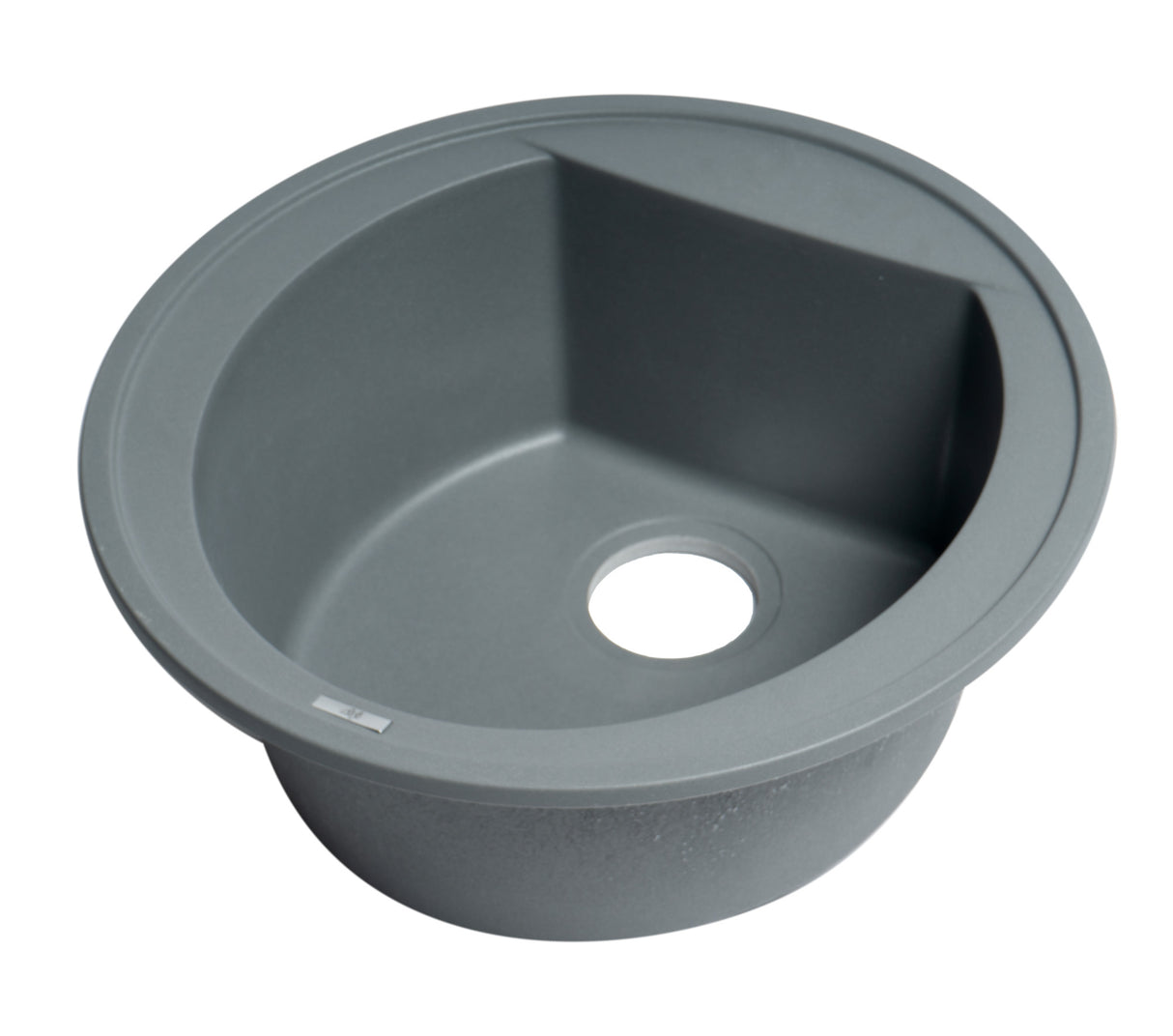 ALFI brand AB2020DI-T Titanium 20" Drop-In Round Granite Composite Kitchen Prep Sink