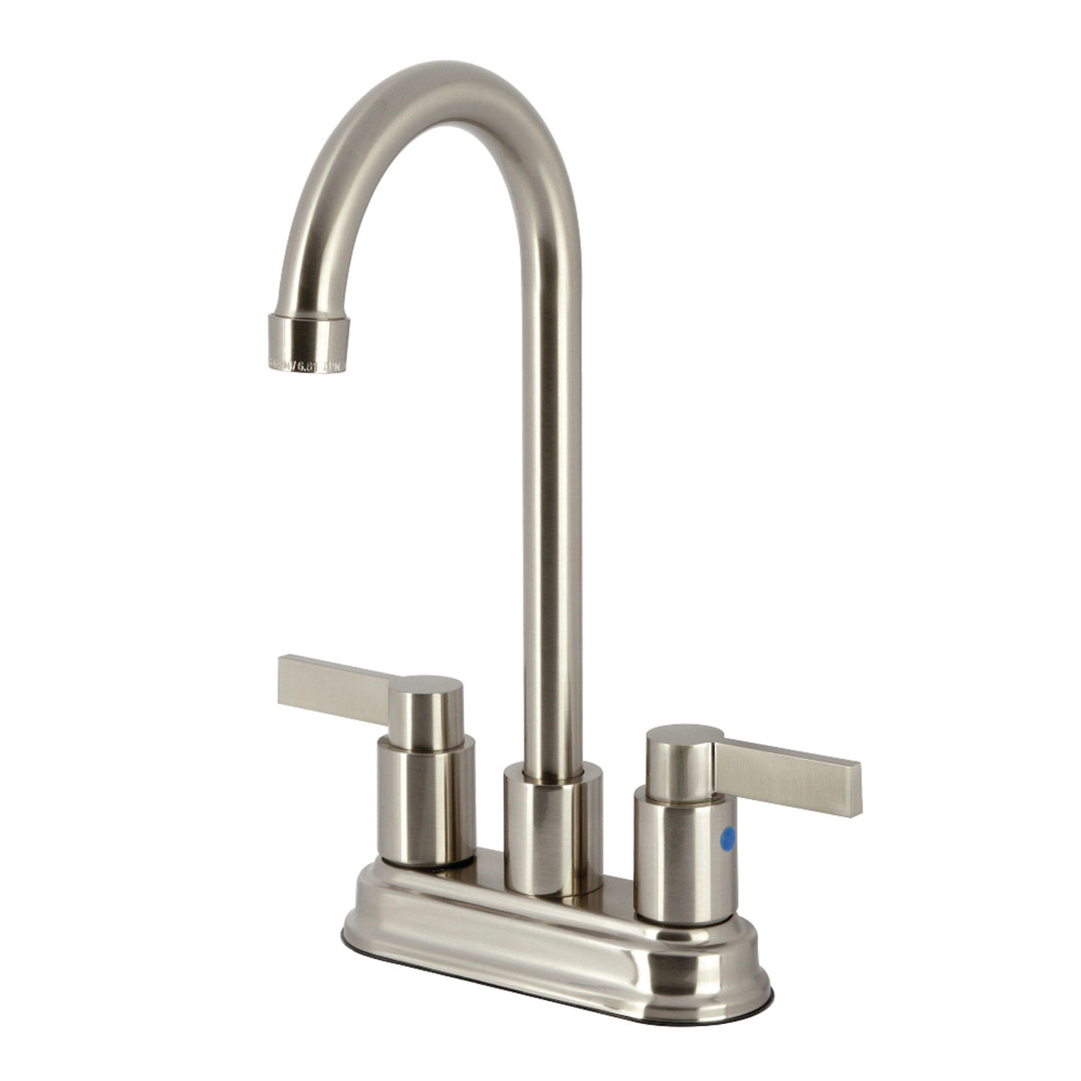 Kingston Brass KB8498NDL NuvoFusion 4" Centerset Bar Faucet, Brushed Nickel