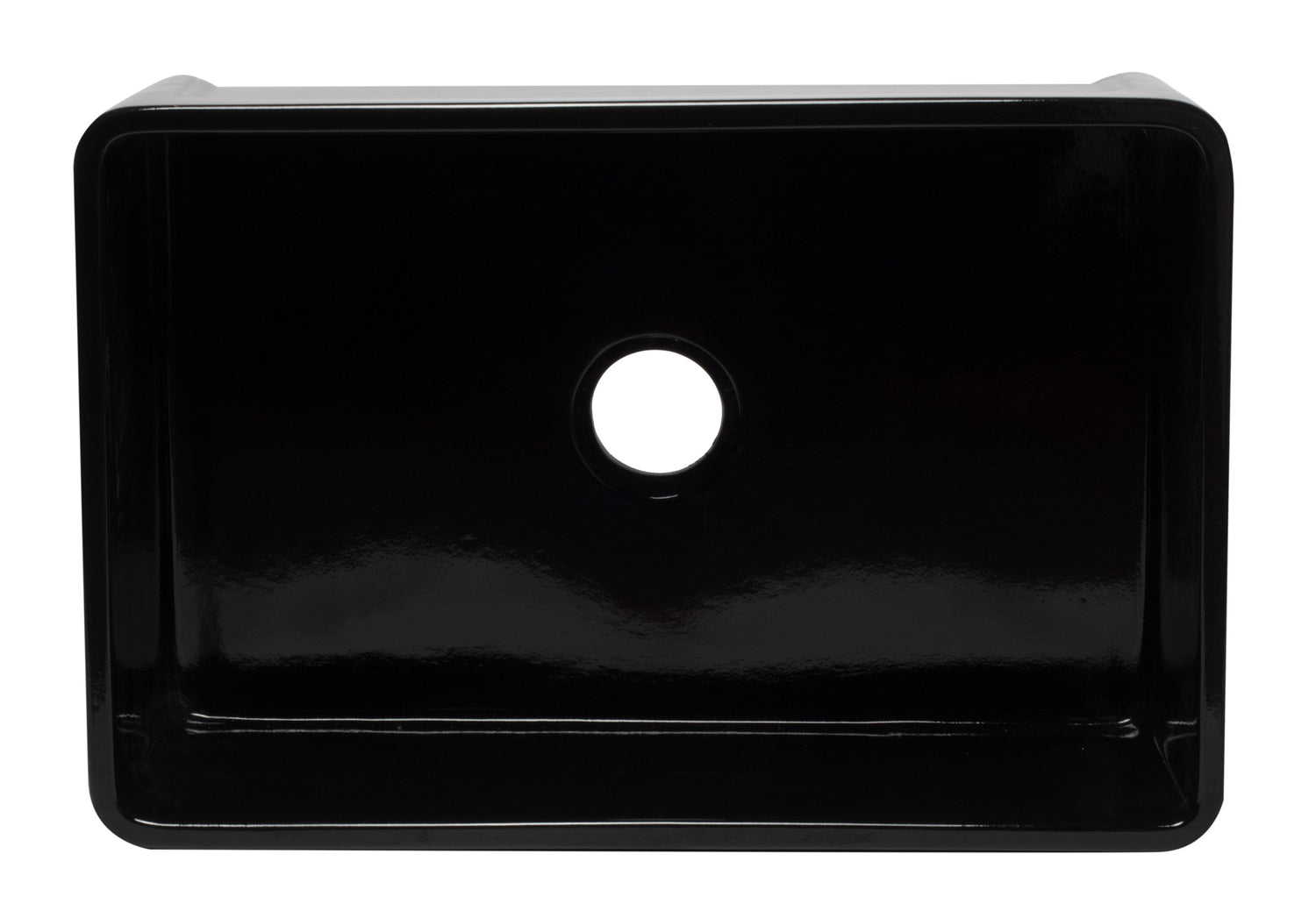 ALFI brand AB3020SB-BG 30 inch Black Reversible Single Fireclay Farmhouse Kitchen Sink