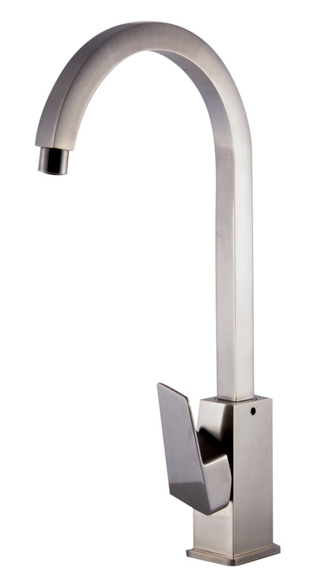 ALFI brand AB3470-BN Brushed Nickel Gooseneck Single Hole Bathroom Faucet