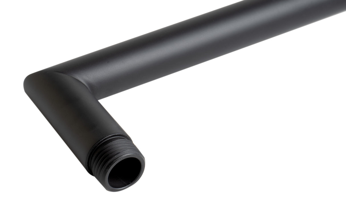 Black Matte 20" Round Wall Shower Arm