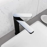 ANZZI L-AZ901MB-CH Single Handle Single Hole Bathroom Vessel Sink Faucet With Pop-up Drain in Matte Black & Chrome