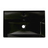 ALFI brand ABC901-BM Black Matte 24" Modern Rectangular Above Mount Ceramic Sink with Faucet Hole
