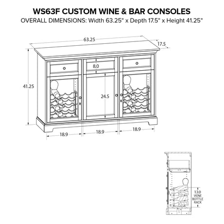 Howard Miller Custom Wine/Spirits Console WS63F