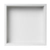ALFI brand 16" x 16" White Matte Stainless Steel Square Single Shelf Bath Shower Niche