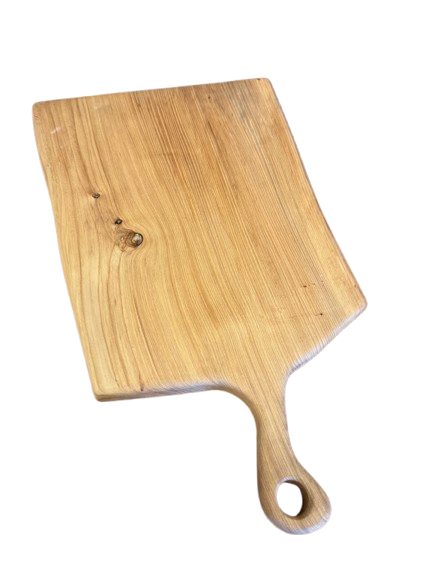 Gill CC Woodworks Live-Edge Oak Cutting Board with Handle