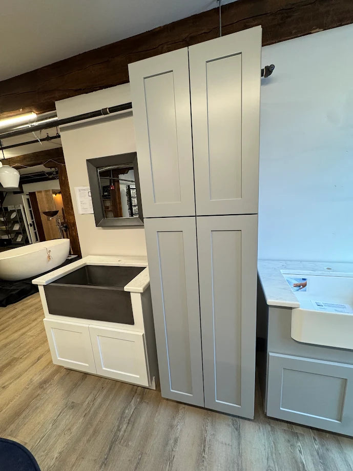 Solid Wood 24" Shaker Grey Kitchen Cabinet Pre Assembled