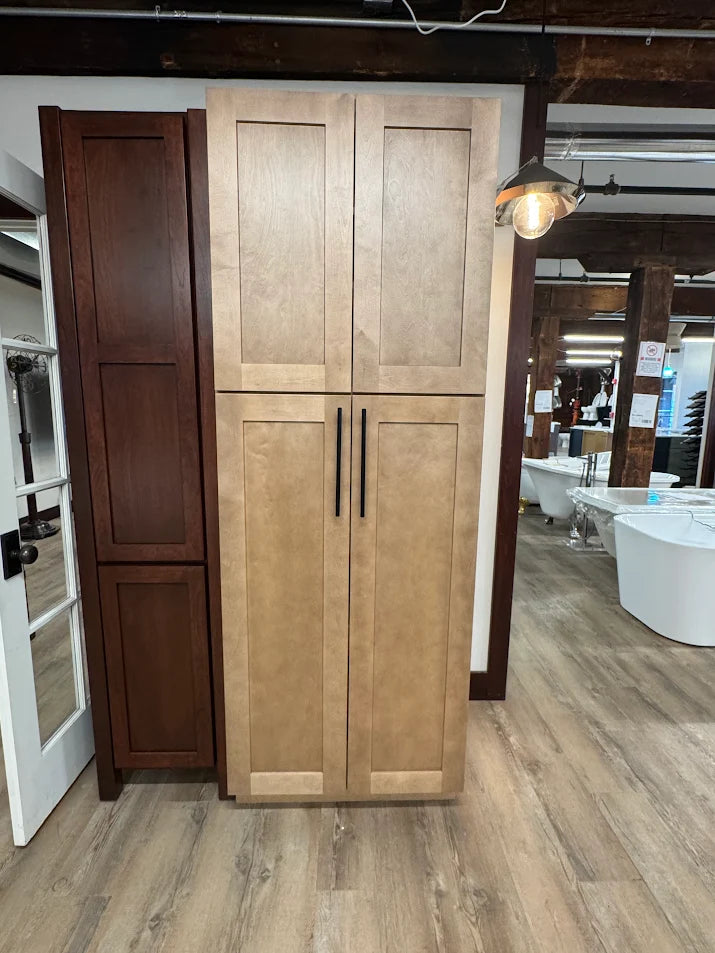 Cab-Tec Shaker Caramel Wall Pantry Cabinet – 30"W x 84"H