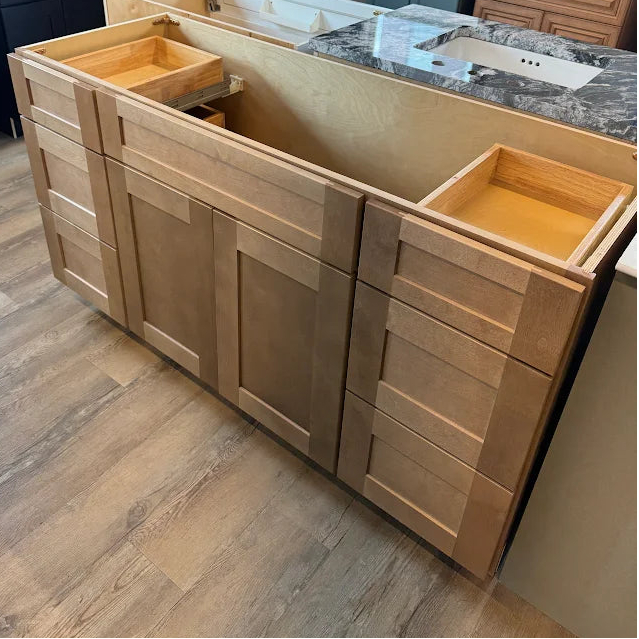 60" Cab-Tec Shaker Caramel Vanity