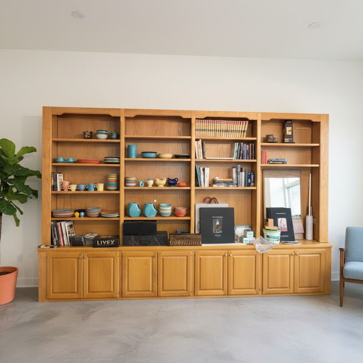 Restored 15" x 155" x 96" Nice Oak BookShelf