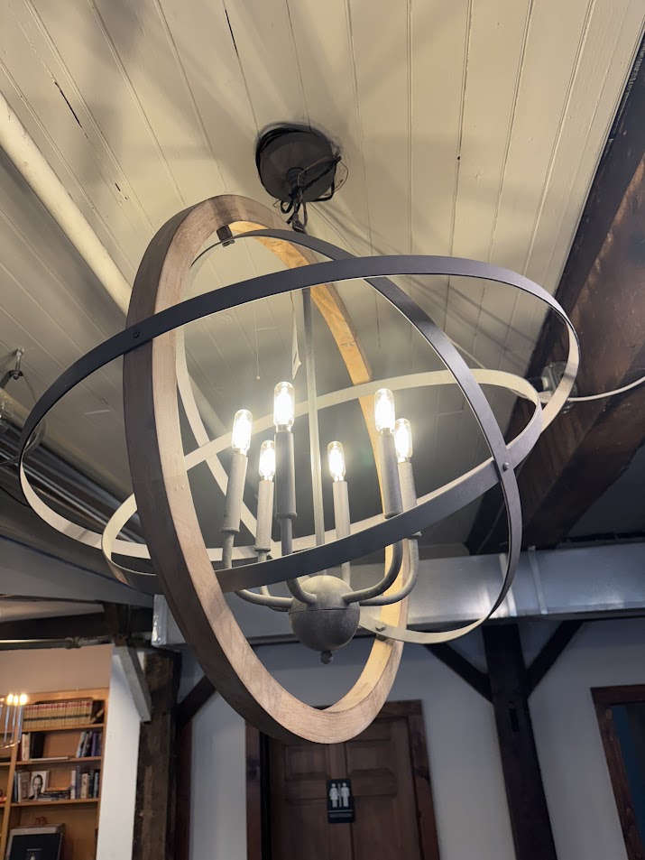 Capital Lighting 330561IW Bluffton 6 Light Pendant Iron and Wood (Floor Model)