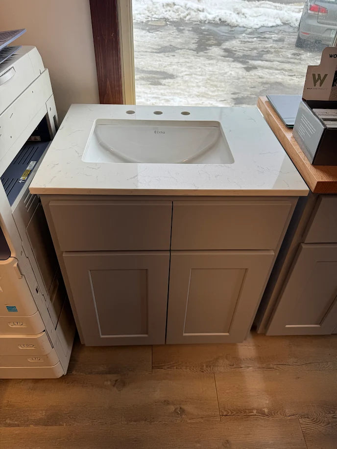Essential Gray 27" Vanity with Eviva Top