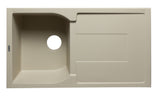 ALFI brand AB1620DI-B Biscuit 34" Single Bowl Granite Composite Kitchen Sink with Drainboard